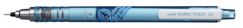 Uni-ball Kuru Toga M5-450T Portaminas - Ancho de Trazo 0.5mm - Sistema de Mina Giratoria - Goma de Borrar en el Pulsador - Color Azul