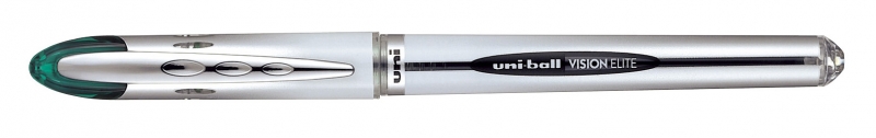 Uni-ball Vision Elite UB-200 Rollerball de Tinta Liquida - Punta de Bola 0.8mm - Sistema Antifugas para Viajes - Color Verde