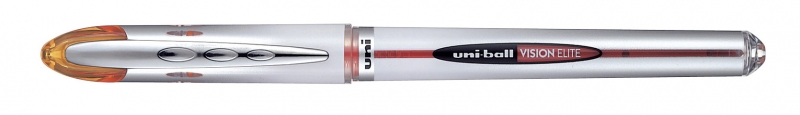 Uni-ball Vision Elite UB-200 Rollerball de Tinta Liquida - Punta de Bola 0.8mm - Sistema Antifugas para Viajes - Color Naranja