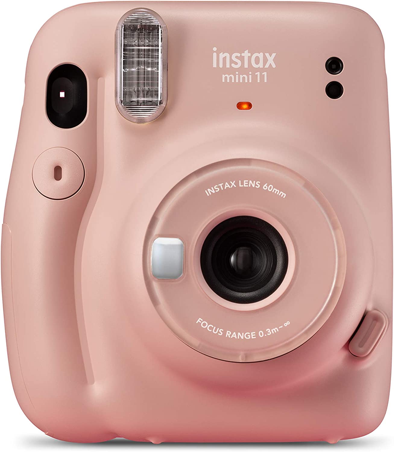 Fujifilm Instax Mini 11 Blush Pink Camara Instantanea - Tamaño de Imagen 62x46mm - Flash Auto - Mini Espejo para Selfies - Correa de Mano y 2 Botones de Obturador Diferentes
