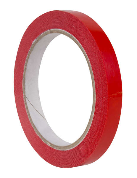 Apli Cinta Adhesiva Roja 12mm x 66m - Resistente al Desgarro - Facil de Cortar - Ideal para Manualidades y Embalaje - Rojo
