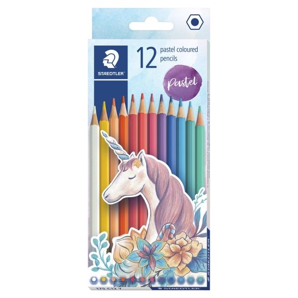 Staedtler 175 Pack con 12 Lapices Hexagonales de Colores Pastel - Facilidad de Afilado - Colores Pastel Surtidos Staedtler 175 Pack con 12 Lapices Hexagonales de Colores Pastel - Facilidad de Afilado - Colores Pastel Surtidos