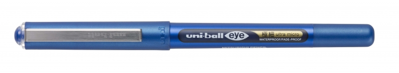 Uni-ball Eye Ultra Micro UB-150-38 Boligrafo de Tinta Liquida - Punta de Bola 0.38mm - Tinta Resistente al Agua y Luz - Sistema de Control de Tinta - Color Azul