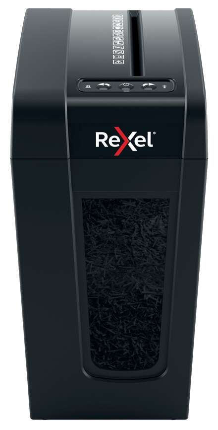 Rexel Secure X8-SL Whisper-Shred Destructora de Papel Manual Corte en Particulas P-4 - Bajo Ruido - Destruye hasta 8 Hojas - Papelera de 14L - Color Negro