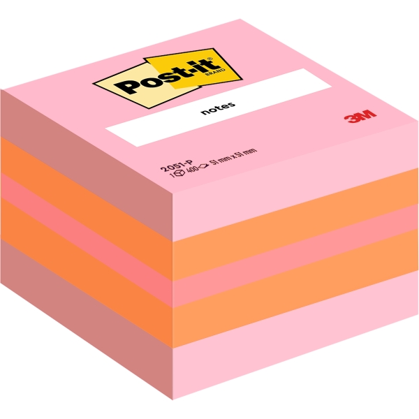 Post-It Cubo de 400 Notas Adhesivas Reposicionables - Forma Cuadrada - 51x51mm - Colores Surtidos Post-It Cubo de 400 Notas Adhesivas Reposicionables - Forma Cuadrada - 51x51mm - Colores Surtidos