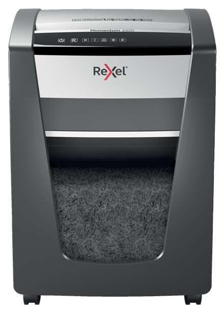 Rexel Momentum X420 Destructora de Papel Manual Corte Confeti - Destruye hasta 20 Hojas - 30L