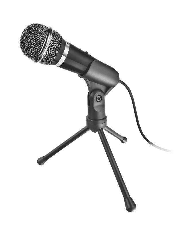 Trust Starzz Microfono - Boton Silenciador - Tripode - Jack 3.5mm - Cable de 2.5m