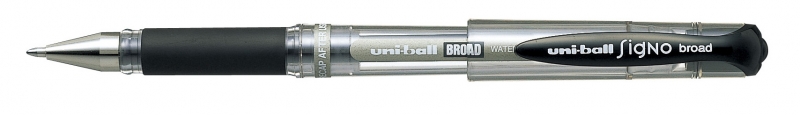 Uni-ball Signo Broad UM-153 Roller de Tinta Gel - Punta de Bola 1mm - Sujecion de Caucho - Color Negro