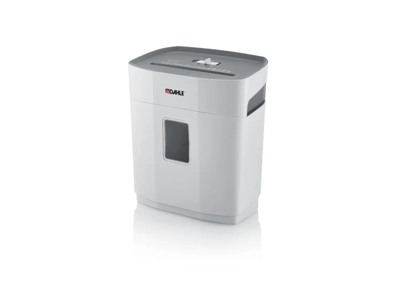 Dahle PaperSAFE 120 Destructora de Papel Manual Corte en Particulas P-4 - Destruye hasta 8 Hojas - Papelera de 12L - Apta para Papel y Tarjetas - Color Gris