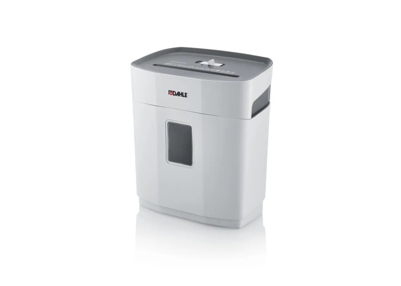 Dahle PaperSAFE 140 Destructora de Papel Manual Corte en Particulas P-4 - Destruye hasta 10 Hojas - Papelera de 12L - Apta para Papel y Tarjetas - Color Gris