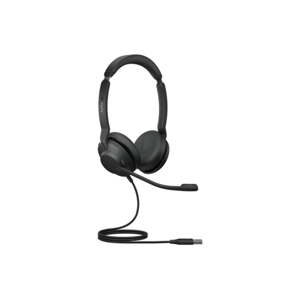 Jabra Evolve2 30 MS Auriculares con Microfono USB - Cancelacion de Ruido - Diadema Ajustable - Controles en Auricular - Cable de 1.5m - Color Negro