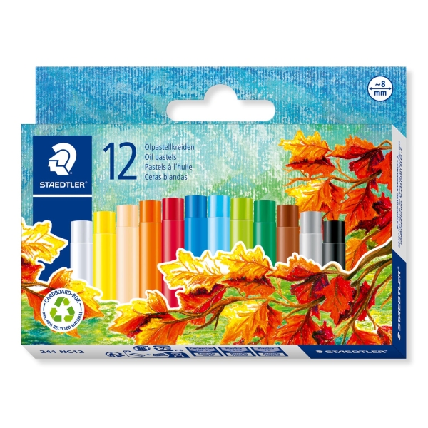 Staedtler Noris 241 Pack de 12 Ceras Blandas - Diametro 8mm - Resistencia a la Rotura - Colores Surtidos Staedtler Noris 241 Pack de 12 Ceras Blandas - Diametro 8mm - Resistencia a la Rotura - Colores Surtidos