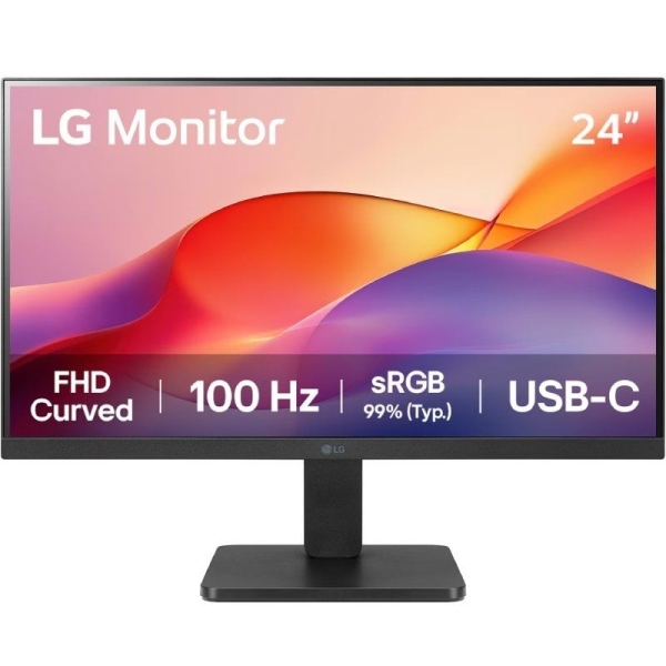 LG Monitor 23.8\" Curvo 1500R VA FullHD 100Hz HDR 10 - Respuesta 5ms - 16:9 - HDMI, USB-C - VESA 100x100mm LG Monitor 23.8\" Curvo 1500R VA FullHD 100Hz HDR 10 - Respuesta 5ms - 16:9 - HDMI, USB-C - VESA 100x100mm