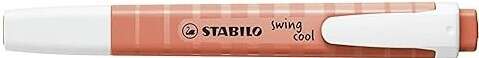 Stabilo Swing Cool Pastel Marcador Fluorescente - Cuerpo Plano - Punta Biselada - Trazo entre 1 y 4mm - Tinta con Base de Agua - Color Coral Meloso