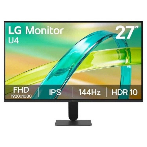 LG U4 Monitor 27\" IPS FullHD 144Hz HDR10 FreeSync - Respuesta 5ms - 16:9 - HDMI, VGA - VESA 100x100mm LG U4 Monitor 27\" IPS FullHD 144Hz HDR10 FreeSync - Respuesta 5ms - 16:9 - HDMI, VGA - VESA 100x100mm