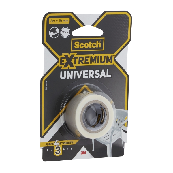 Scotch Extremium Universal Cinta Adhesiva Americana - 3m x 19mm - Color Blanco Scotch Extremium Universal Cinta Adhesiva Americana - 3m x 19mm - Color Blanco