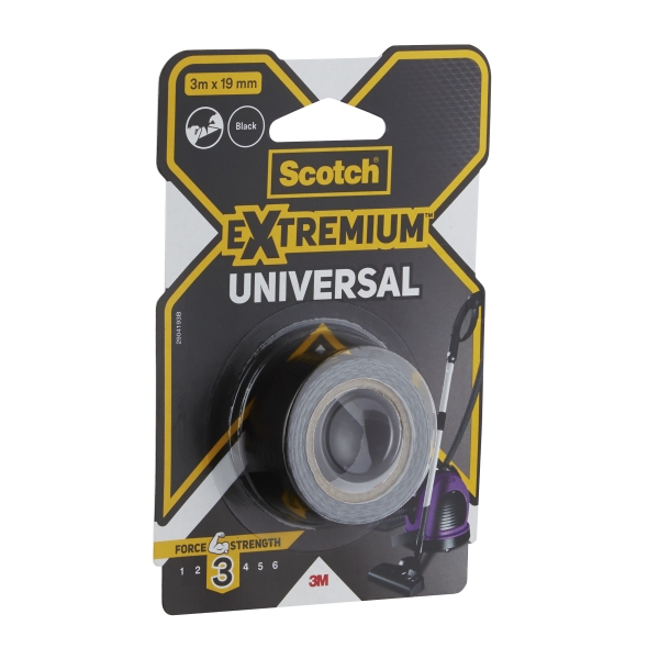 Scotch Extremium Universal Cinta Adhesiva Americana - 3m x 19mm - Color Negro Scotch Extremium Universal Cinta Adhesiva Americana - 3m x 19mm - Color Negro