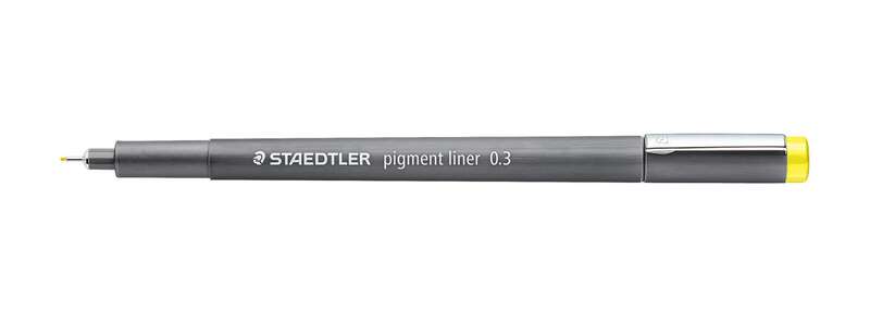 Staedtler Pigment Liner 308 Rotulador Calibrado - Trazo 0.3mm - Secado Rapido - Color Amarillo