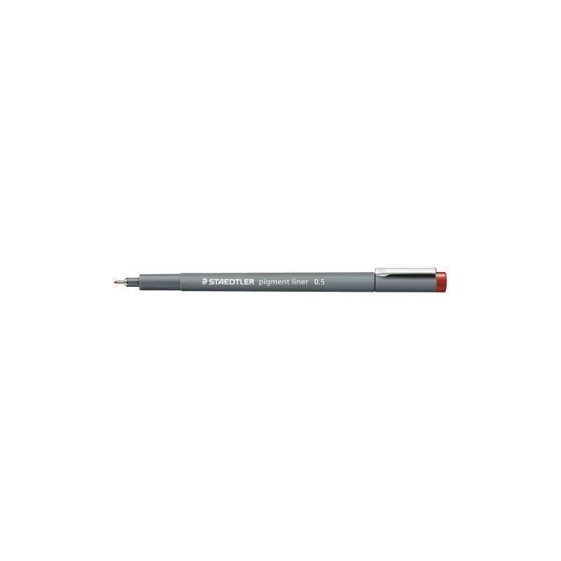 Staedtler Pigment Liner 308 Rotulador Calibrado - Trazo 0.5mm - Secado Rapido - Color Rojo