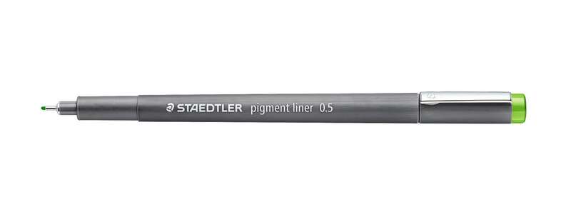 Staedtler Pigment Liner 308 Rotulador Calibrado - Trazo 0.5mm - Secado Rapido - Color Verde Claro