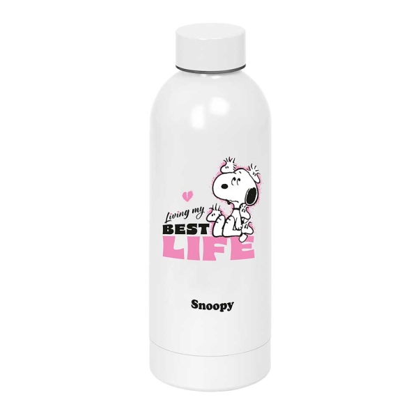 Safta Snoopy Botella Isotermica - Capacidad 500ml - Cierre Hermetico - Acero Inoxidable - 6h Caliente - 12h Frio - 7x22.5cm - Color Rosa Safta Snoopy Botella Isotermica - Capacidad 500ml - Cierre Hermetico - Acero Inoxidable - 6h Caliente - 12h Frio - 7x22.5cm - Color Rosa