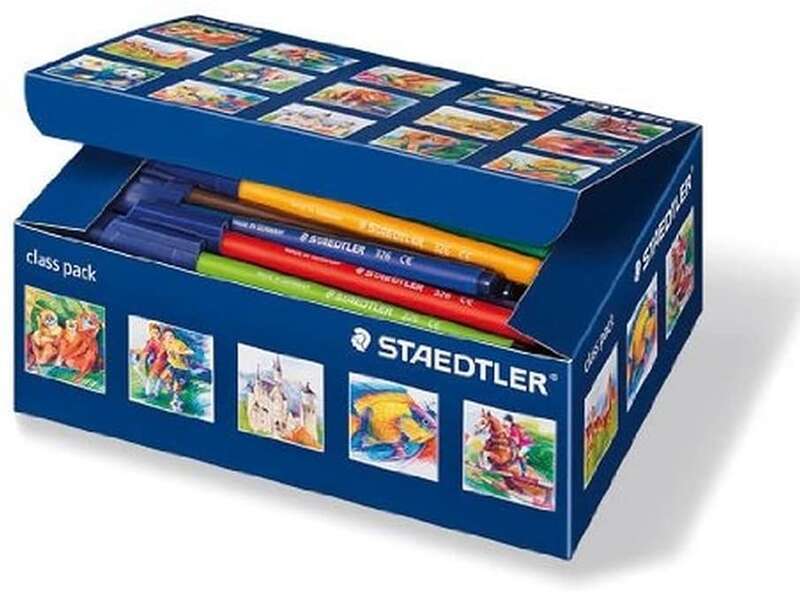 Staedtler Noris 326 Pack de 100 Rotuladores de Punta Fina - Trazo 1mm Aprox - Tinta Base de Agua - Colores Surtidos Staedtler Noris 326 Pack de 100 Rotuladores de Punta Fina - Trazo 1mm Aprox - Tinta Base de Agua - Colores Surtidos