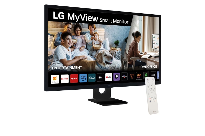 LG Smart Monitor 31.5\" IPS Full HD 1080p HDR10 - WebOS 23, Bluetooth, HDMI, DisplayPort, USB-A - Altavoces y Mando a Distancia - VESA 100x100mm