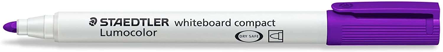 Staedtler Lumocolor 341 Marcador para Pizarra Blanca - Punta Biselada 1 - 2mm Aprox - Secado Rapido - Color Violeta