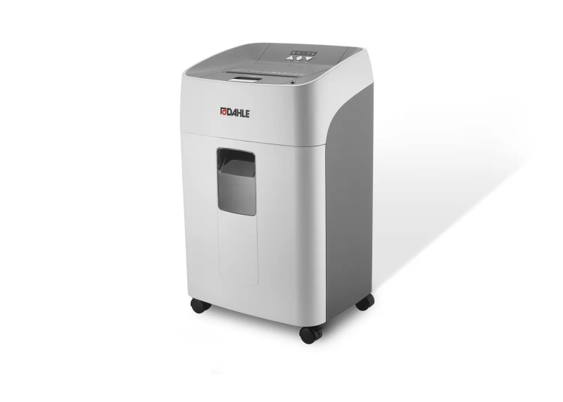 Dahle ShredMATIC 300 Destructora de Papel Automatica Corte en Particulas P-4 - Autoalimentacion 300 Hojas, Manual 14 Hojas - Papelera de 40L - Con Ruedas - Apta para Papel, Tarjetas, Cd´s - Color Gris