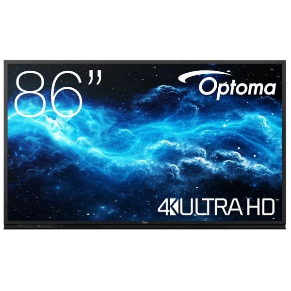 Optoma Creative Touch Serie 3 Pantalla Interactiva Tactil 86\" UltraHD 4K - Tiempo de Respuesta 6ms - 20 Puntos Tactiles Simultaneos - HDMI, VGA, DisplayPort, USB-A, C, RJ-45 - Android 11