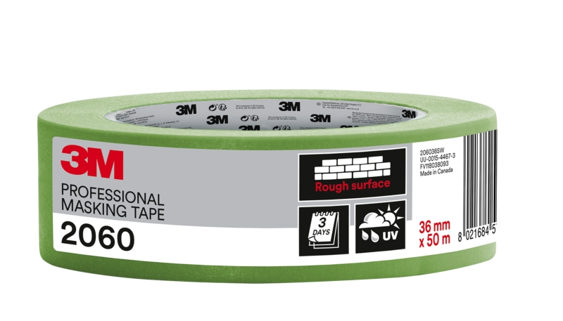 3M Cinta de Enmascarar Profesional para Superficies Rugosas - 36mm x 50m - Color Verde 3M Cinta de Enmascarar Profesional para Superficies Rugosas - 36mm x 50m - Color Verde