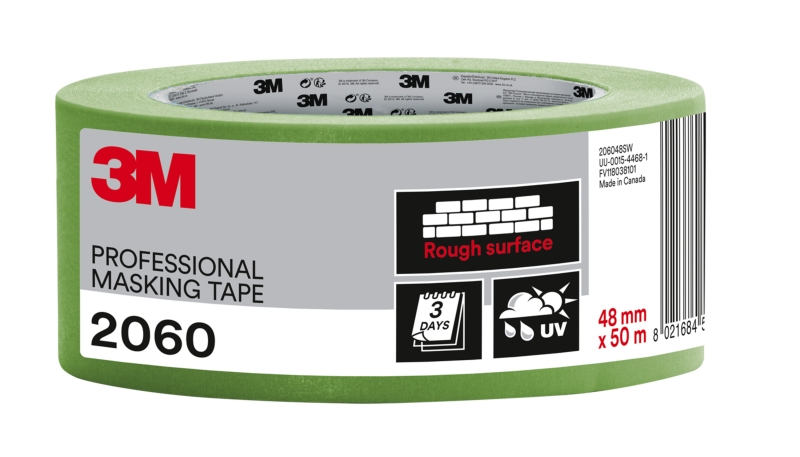 3M Cinta de Enmascarar Profesional para Superficies Rugosas - 48mm x 50m - Color Verde 3M Cinta de Enmascarar Profesional para Superficies Rugosas - 48mm x 50m - Color Verde