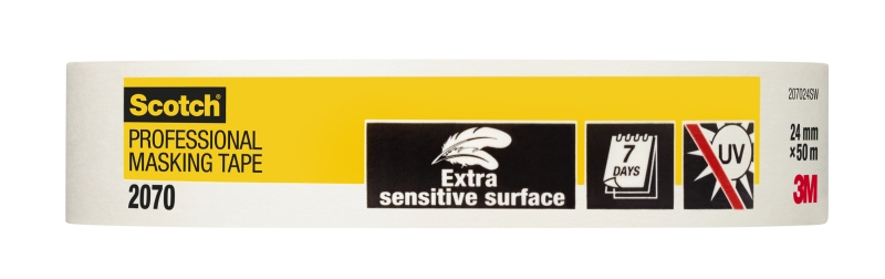 3M Cinta de Enmascarar para Superficies Delicadas - 25mm x 50m - Color Blanco 3M Cinta de Enmascarar para Superficies Delicadas - 25mm x 50m - Color Blanco