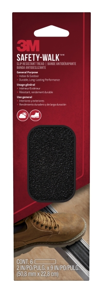 3M Safety-Walk Pack de 6 Tiras Adhesivas Antideslizantes - Uso en Interior y Exterior - 50.8mm x 228m - Color Negro 3M Safety-Walk Pack de 6 Tiras Adhesivas Antideslizantes - Uso en Interior y Exterior - 50.8mm x 228m - Color Negro