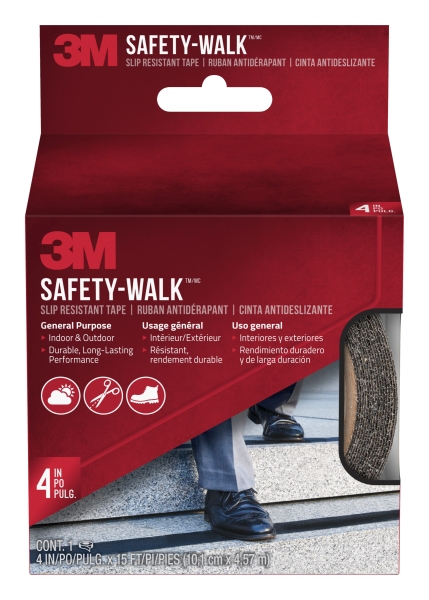 3M Safety-Walk Cinta Adhesiva Antideslizante - Uso en Interior y Exterior - 101mm x 4.57m - Color Negro 3M Safety-Walk Cinta Adhesiva Antideslizante - Uso en Interior y Exterior - 101mm x 4.57m - Color Negro