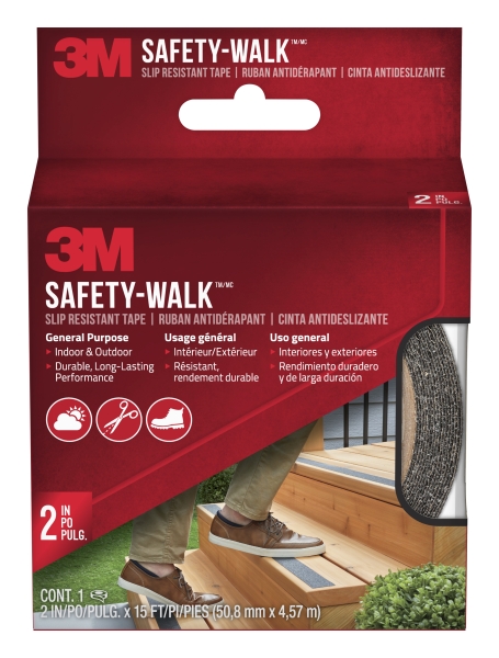 3M Safety-Walk Cinta Adhesiva Antideslizante - Uso en Interior y Exterior - 50.8mm x 4.57m - Color Gris Oscuro 3M Safety-Walk Cinta Adhesiva Antideslizante - Uso en Interior y Exterior - 50.8mm x 4.57m - Color Gris Oscuro