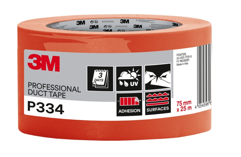 3M Cinta Adhesiva Americana - 75mm x 25m - Alta Adherencia - Color Naranja