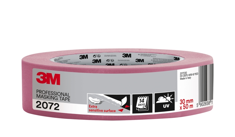 3M Cinta de Enmascarar para Superficies Delicadas - 30mm x 50m - Color Rosa 3M Cinta de Enmascarar para Superficies Delicadas - 30mm x 50m - Color Rosa