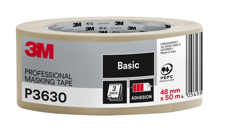 3M Cinta de Enmascarar Profesional - 70% PEFC - 48mm x 50m - Color Blanco 3M Cinta de Enmascarar Profesional - 70% PEFC - 48mm x 50m - Color Blanco
