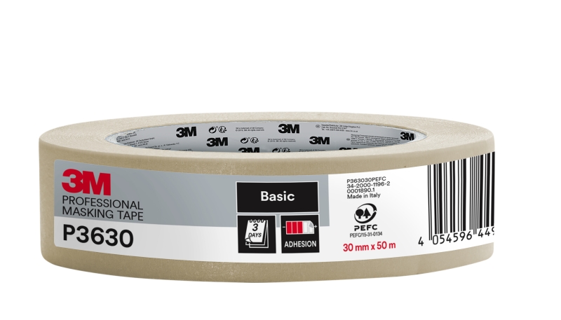 3M Cinta de Enmascarar Profesional - 30mm x 50m - 70% PEFC - Color Blanco 3M Cinta de Enmascarar Profesional - 30mm x 50m - 70% PEFC - Color Blanco