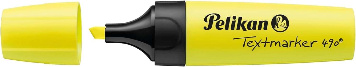 Pelikan Subrayador Textmarker 490 - Base de Agua - 3 Anchos de Trazo - Color Amarillo Fluorescente Pelikan Subrayador Textmarker 490 - Base de Agua - 3 Anchos de Trazo - Color Amarillo Fluorescente
