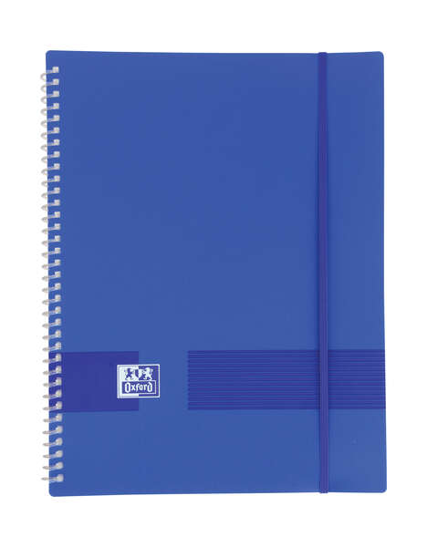 Oxford Live & Go A4 Carpeta de Fundas - Tapa de Plastico Opaco - Espiral 40 Fundas - Color Azul Marino