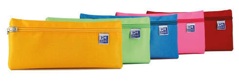 Oxford Kangoo Teens Estuche Plano Grande - Goma Elastica para unirlo al Cuaderno - Colores Surtidos