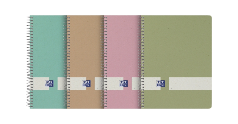 Oxford Nature Europeanbook A5+ Tapa Dura 5x5 80 Hojas - Tapa Dura Resistente - Formato A5+ - Cuadricula de 5x5 - 80 Hojas