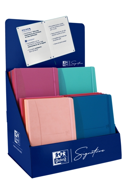 Oxford Signature Expositor de Sobremesa Surtido A5 - Diseño Elegante - Incluye Hojas Lisas y con Puntos - Ideal para Tomar Notas y Hacer Bocetos