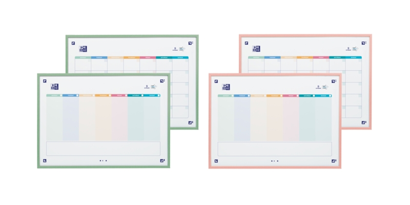 Oxford Planner A3 Reversible Semana&Mes + Compl - 2 Colores - Gran Tamaño para Organizacion Eficiente