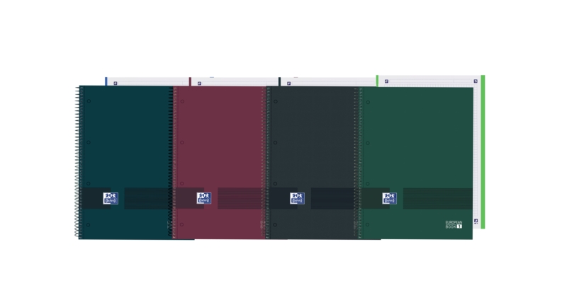 Oxford & You Europeanbook A4+ Tapa Extradura - Cuaderno con 80 Hojas - Tamaño 1 5x5 - Colores Neutros