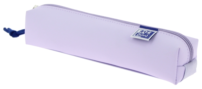 Oxford Live & Go Estuche Cuadrado Pequeño - Material Acolchado - Goma Elastica para unirlo al Cuaderno - Color Malva