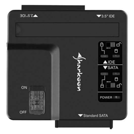 Sharkoon DriveLink Combo Docking Station USB 3.0 v2 - SSD 2.5\", 3.5\", 5,25\" SATA, II, III