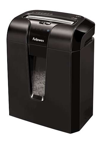 Fellowes 63Cb Destructora de Papel Manual Corte en Particulas P-3 - Destruye hasta 10 Hojas a la Vez - Capacidad de la Papelera 19L - Color Negro